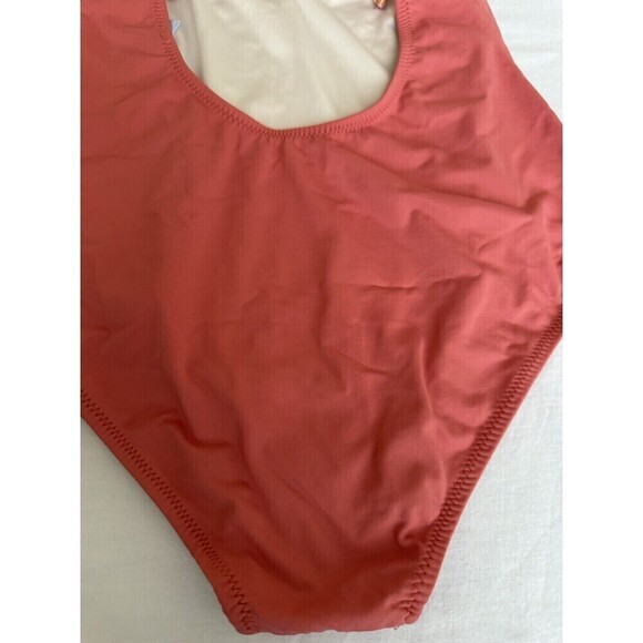 Eberjey swimsuit Smooth One Piece redwood size M pink reddish backless design - Picture 5 of 9